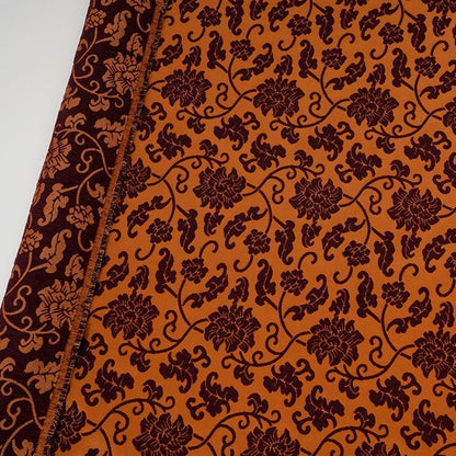 Tissu velours brocart élégant à volutes de lotus – Matière luxueuse et épaisse pour hauts et gilets de style chinois, 59