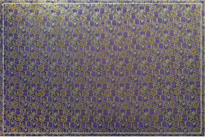 Gold Thread Brocade Fabric ��� Diamond Medallion, Tibetan Sty"W