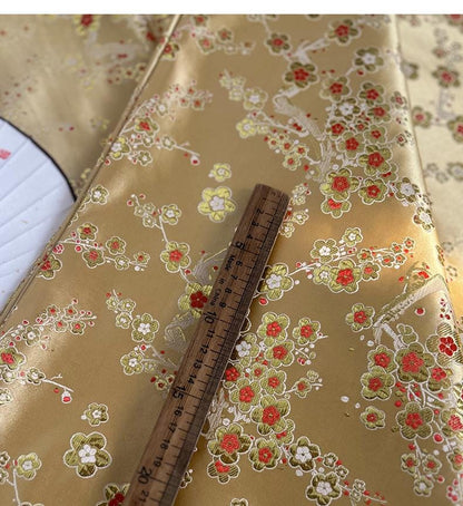 Plum Blossom Brocade Fabric: 29.5"W Cheongsam Cushion Damask