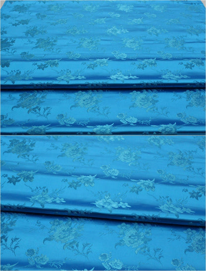 Floral Brocade Fabric: 29.5" Wide Satin Blend for Sewing