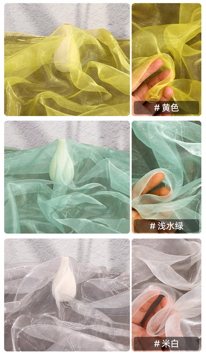59"W Sheer Organza Fabric: Wedding, Doll Costume, Sewing - By The Meter