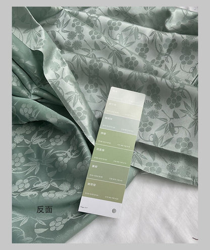 Floral Jacquard Satin Fabric: Two-Sided Yarn-Dyed Cosplay Costume Material