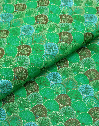 Japanese Fan Fabric: Silk Rayon Jacquard Brocade (29.5" Width)