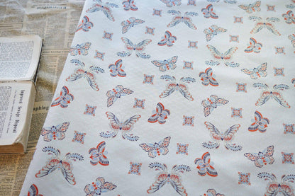 Butterfly Jacquard Fabric: Embossed Foil Rayon Blend, 62"W