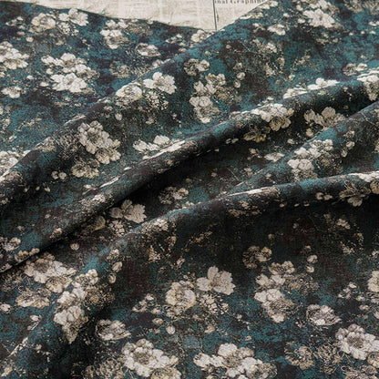 Reversible Jacquard Fabric: 3D Vintage Floral Embossed Upholstery, Costume, Sewing (55"W By 1 yard)