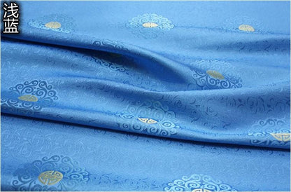 Fu Lu Shou Brocade Fabric: Multi Color Cheongsam Qipao Material