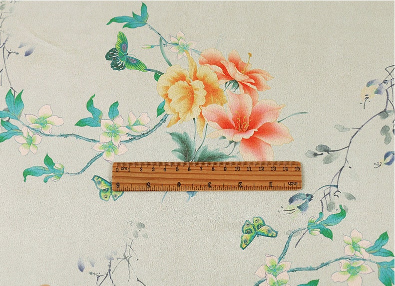 Floral Faux Suede Fabric: 59" Wide Polyester Upholstery