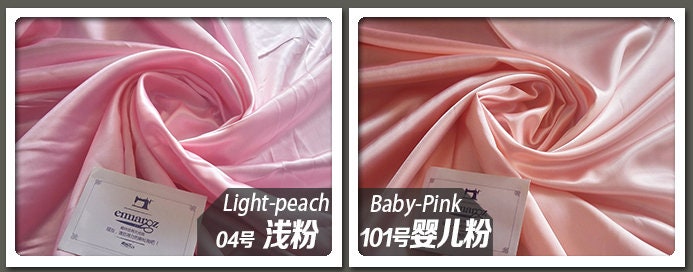 Satin Silk Fabric: 59" Wide, Solid Colors, Dress Craft Fabric