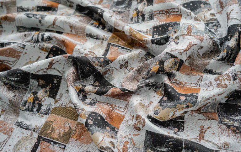 Avant-Garde Jacquard Fabric: Modern Upholstery & Dress Sewing (58"W By 1 Meter)