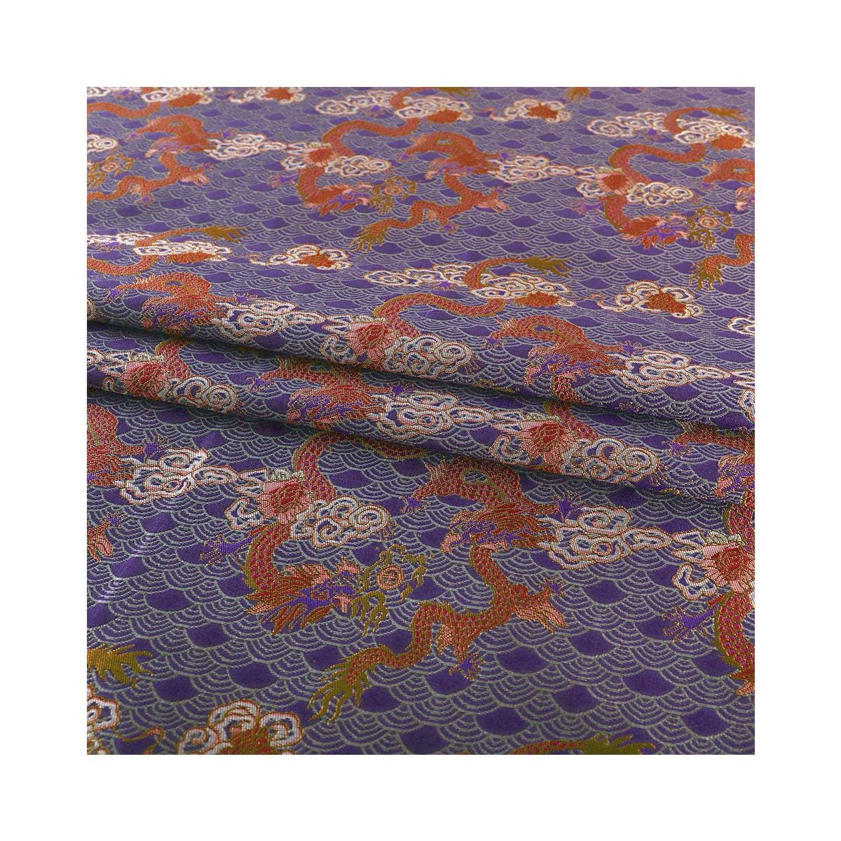 Dragon Brocade Fabric: 55" Wide Rayon Blend for Cheongsam