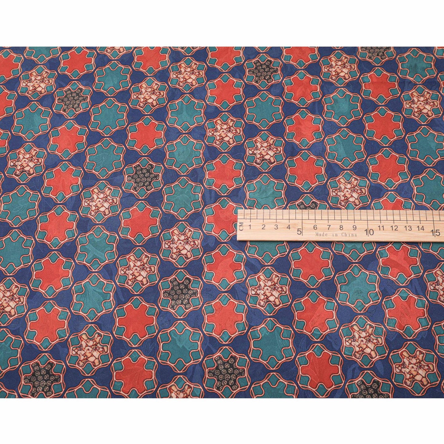 Dunhuang Printed Silk Satin Fabric - 59" Wide