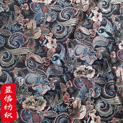 Butterfly Peony Brocade Fabric: 59" Wide Rayon Quilting