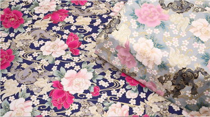 Tissu en coton à motifs floraux japonais : Matériel de couture pour kimono