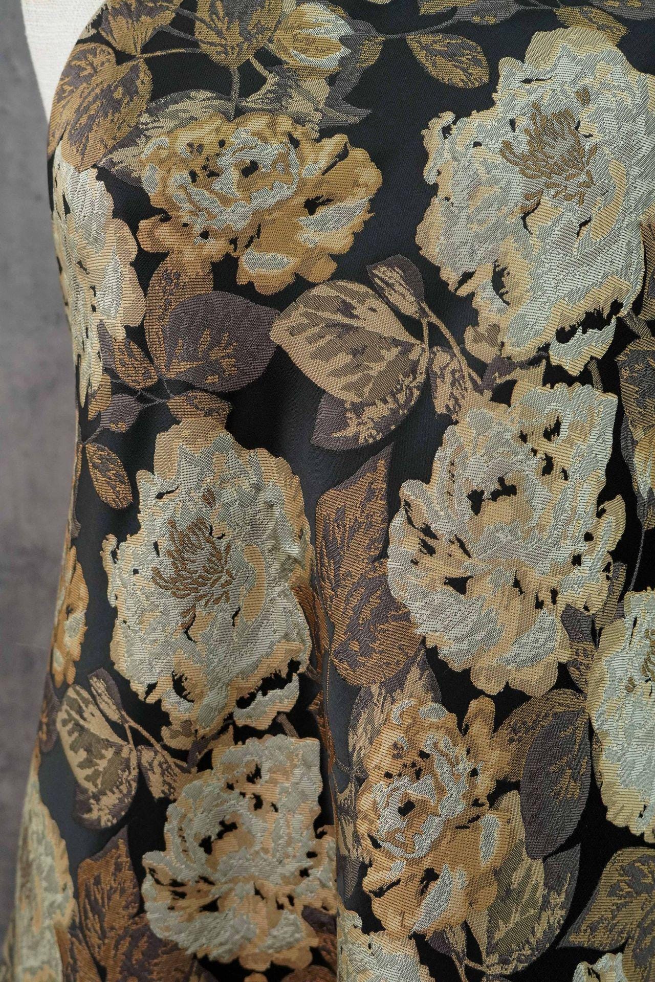 Abstract Floral Jacquard Fabric: 3D Texture Upholstery & Sewing - 60" Wide