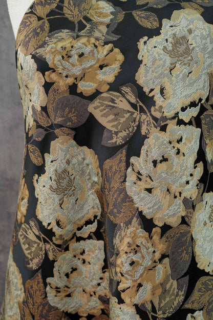 Abstract Floral Jacquard Fabric: 3D Texture Upholstery & Sewing - 60" Wide
