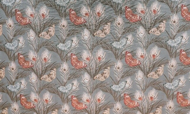 Butterfly Jacquard Fabric: 57"W Polyester Upholstery & Costume