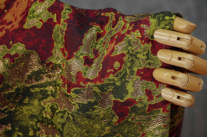 Gold Thread Abstract Jacquard Fabric: Luxury Upholstery, Dressmaking (63"W, Per Meter)