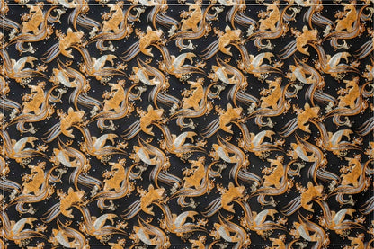 Nishijin Japanese Kinran Fabric: 3D Fish Jacquard Brocade (54" Width)