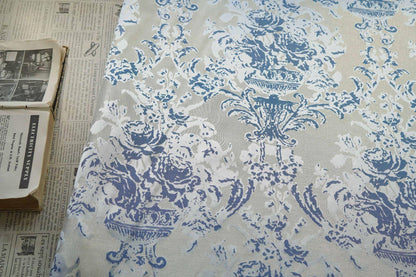 Vintage Floral Scroll Jacquard Fabric, 59" Wide