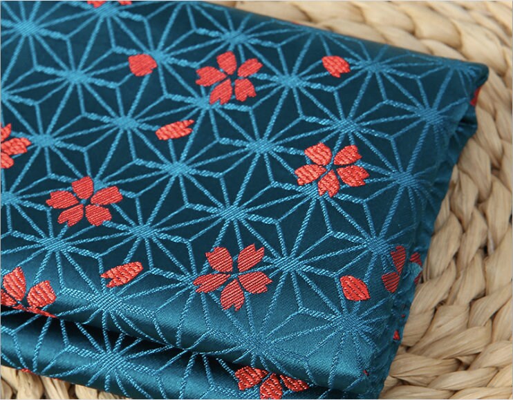 Brocade Fabric: Star Flower Damask, Japanese Wedding Fabric
