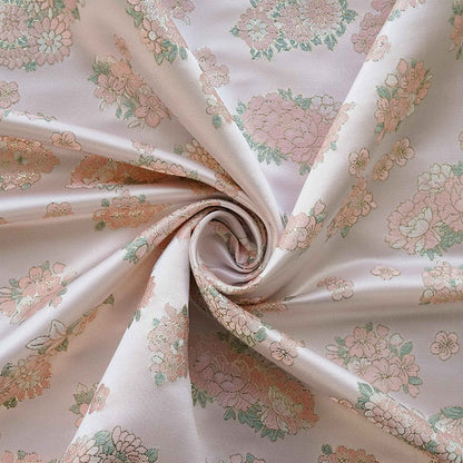 Gilding Bronzing Jacquard Fabric: Embossed Floral Designer Material