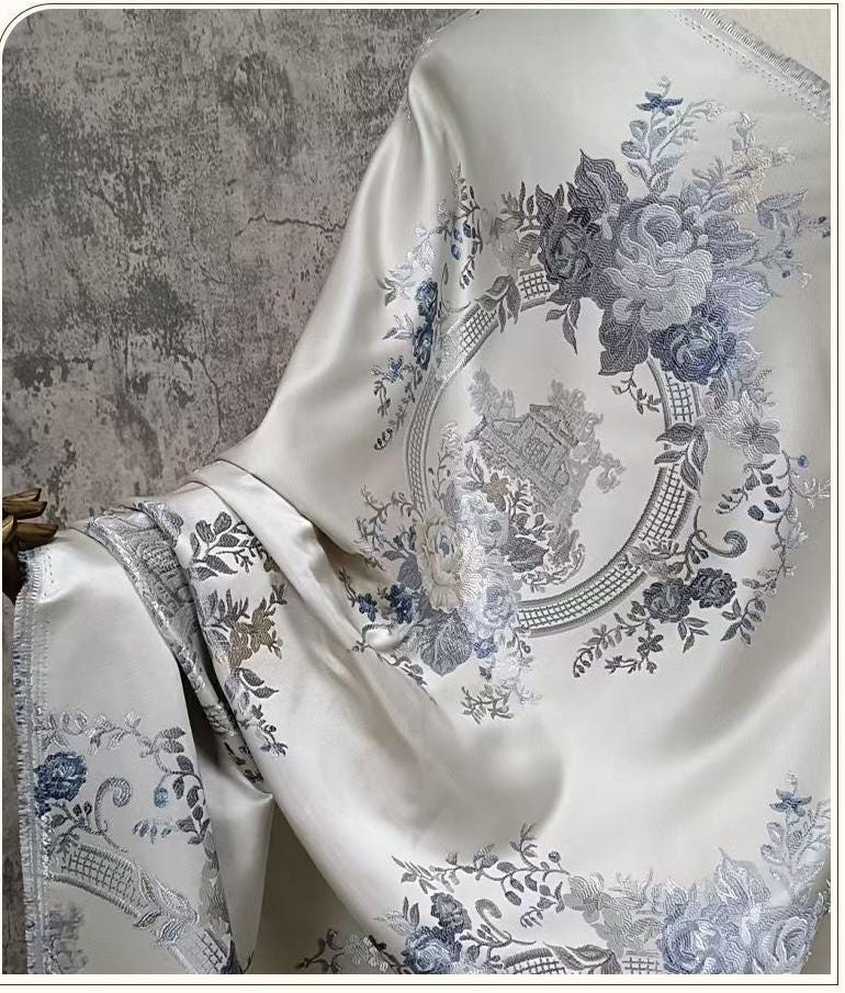 Flower Jacquard Brocade Fabric ��� Money Tree Pattern Upholstery & Clothing Material, sell by the met"Wide