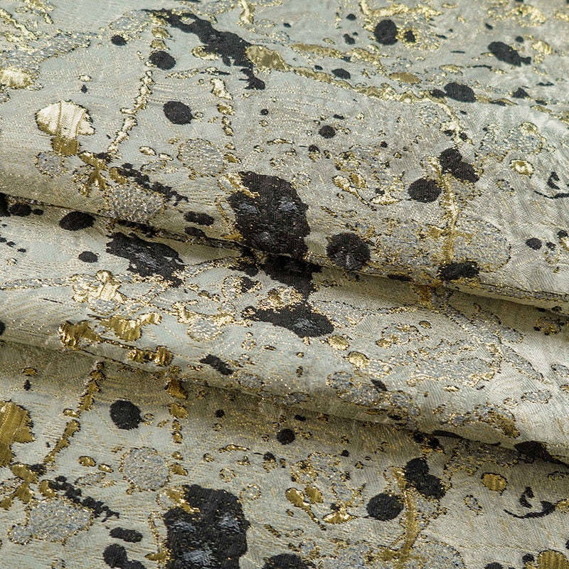 Gilding Bronzing Jacquard Fabric: Embossed Metallic Designer Material