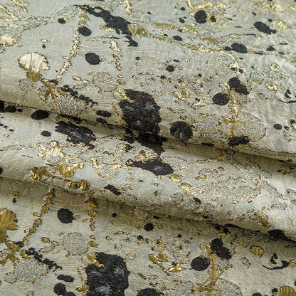 Gilding Bronzing Jacquard Fabric: Embossed Metallic Designer Material