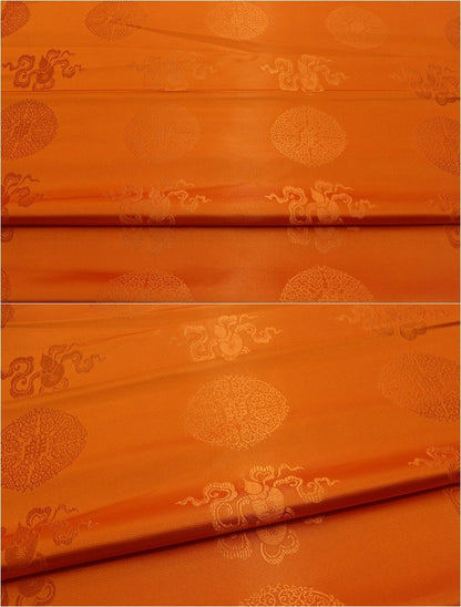Jacquard Silk Brocade Fabric: Chinese Mongolian Style (29.5" Wide)