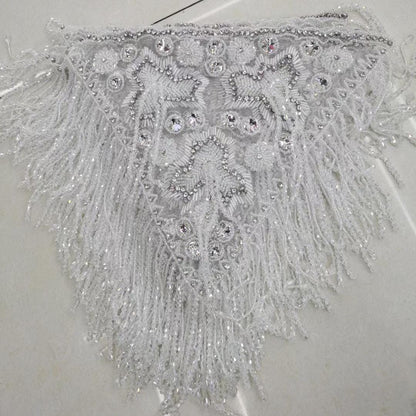 Embroidered Sequin Lace Trim: Light Ivory Bridal Wedding Veil, DIY Accessories