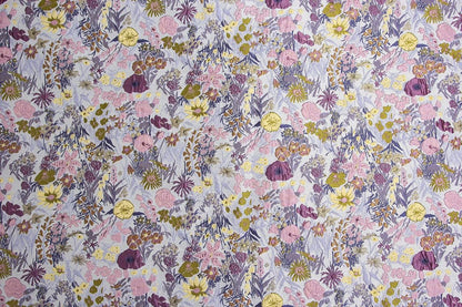 Tissu jacquard à motifs floraux : rayonne polyester gaufrée réversible, 150 cm de large