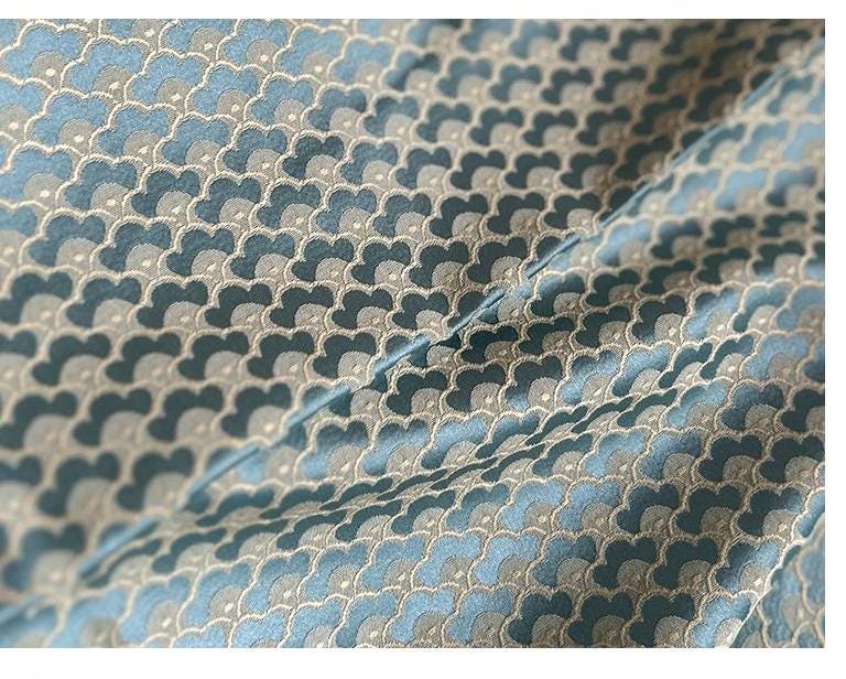 Nishijin Japanese Brocade Fabric: Fish Scales, Gold Thread (59" Width)
