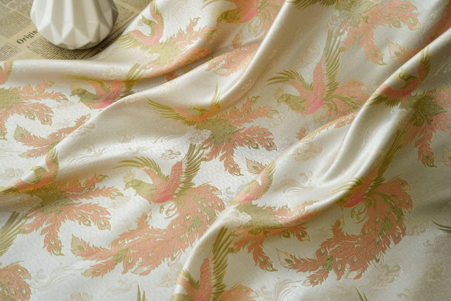 Phoenix Brocade Fabric: Chinese Song Dynasty Style, 63" Wide