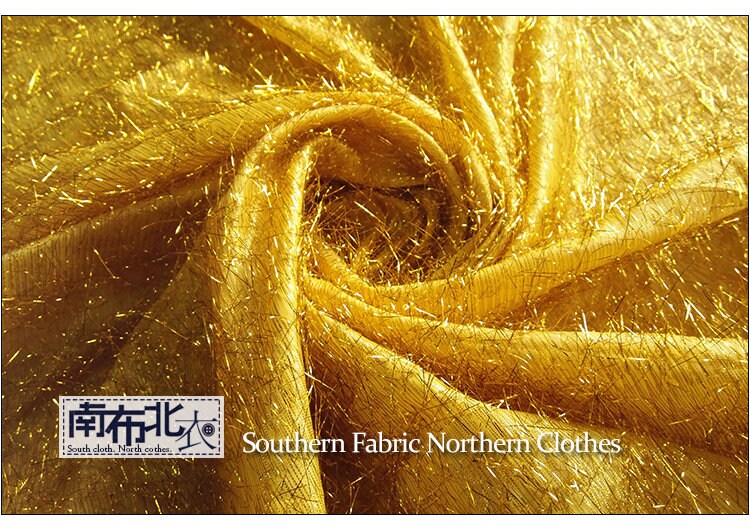 Metallic Thread Fabric: Gold Polyester Blend, Costume & Decor - By The Meter