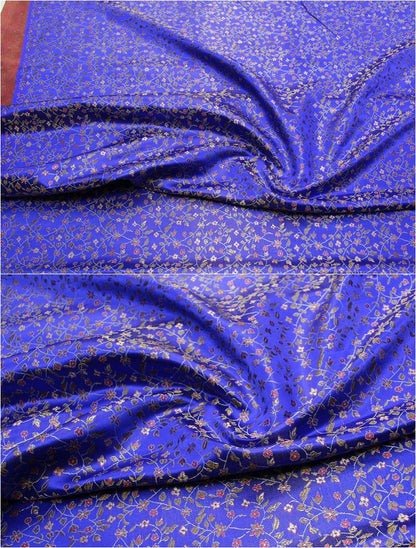Floral Chinese Brocade Fabric: Silk Rayon Blend, 35" Wide