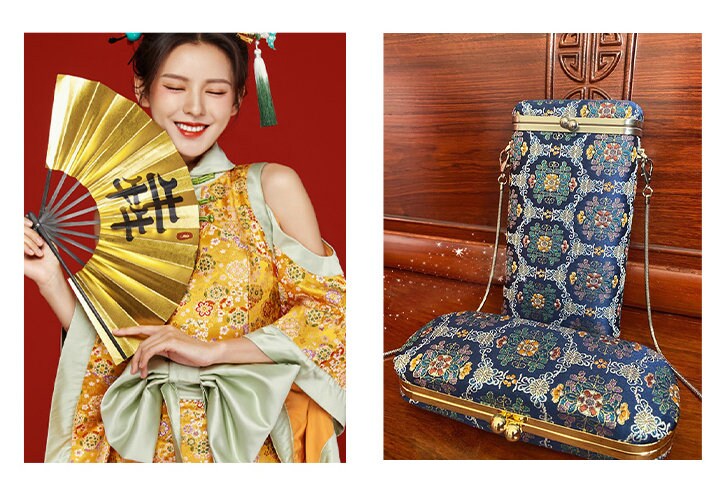 Nishijin Ori Fabric: Japanese Wedding Jacquard Silk Brocade (29.5" Width)