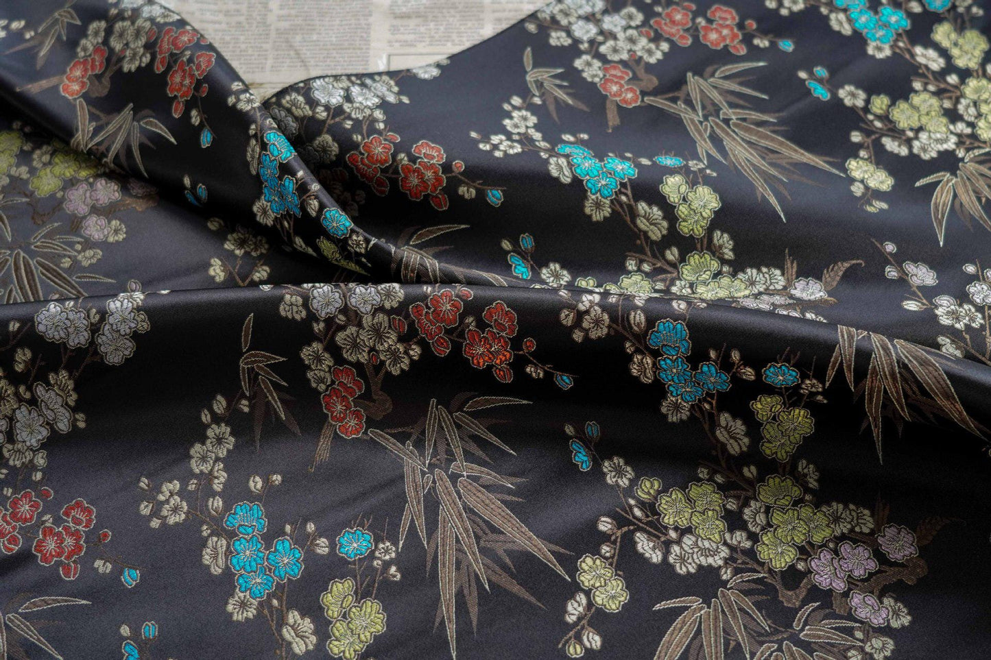 Plum Blossom Brocade Fabric: Chinese Cheongsam Cushion Material