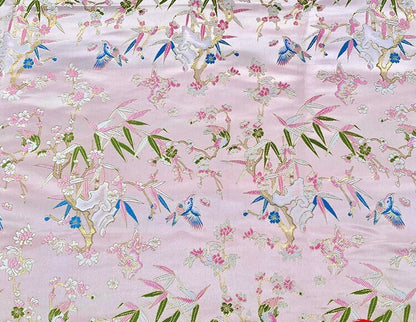 Floral Jacquard Brocade Fabric: 59"W Satin Upholstery