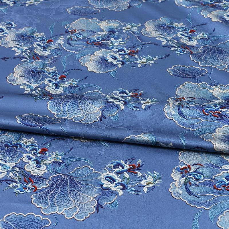 Tissu satin de soie pour thé : ameublement, costumes, rideaux de style chinois (150 cm de large)