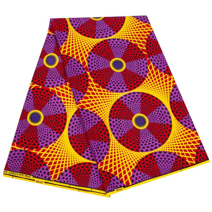 African Ankara Wax Print Fabric: Vibrant Colors, 6 Yards
