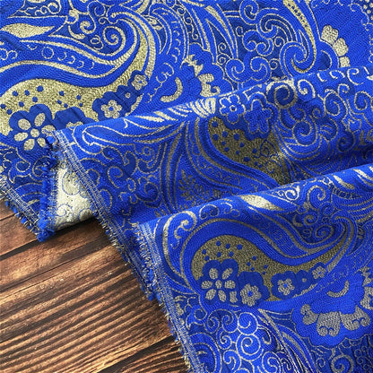 Gold Brocade Fabric: Yarn-Dyed Jacquard, 57" Wide - By The Meter