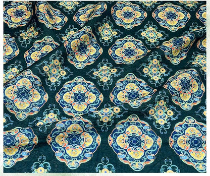 Dunhuang Buddha Tencel Fabric: Asian Style Upholstery, Scarf & Curtain