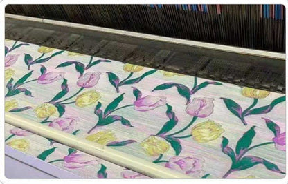 Tissu jacquard organza à motif tulipe : matériau de couture 3D pour créateurs