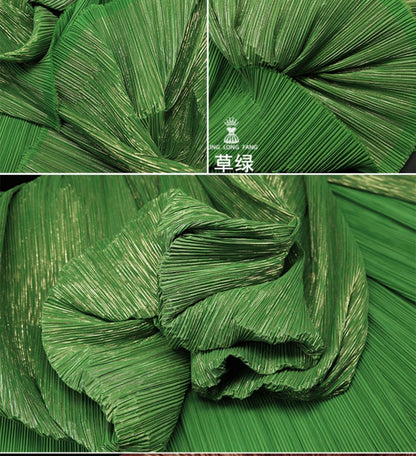Pleated Crepe Fabric: 59"W Shiny Polyester for DIY Decor & Costume
