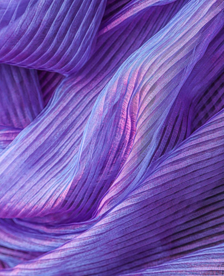 Reflective Organza Fabric: Mermaid Water Texture, 57" Wide