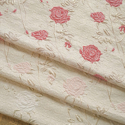 Gold Thread Peony Jacquard Fabric: 55" Wide Designer Upholstery