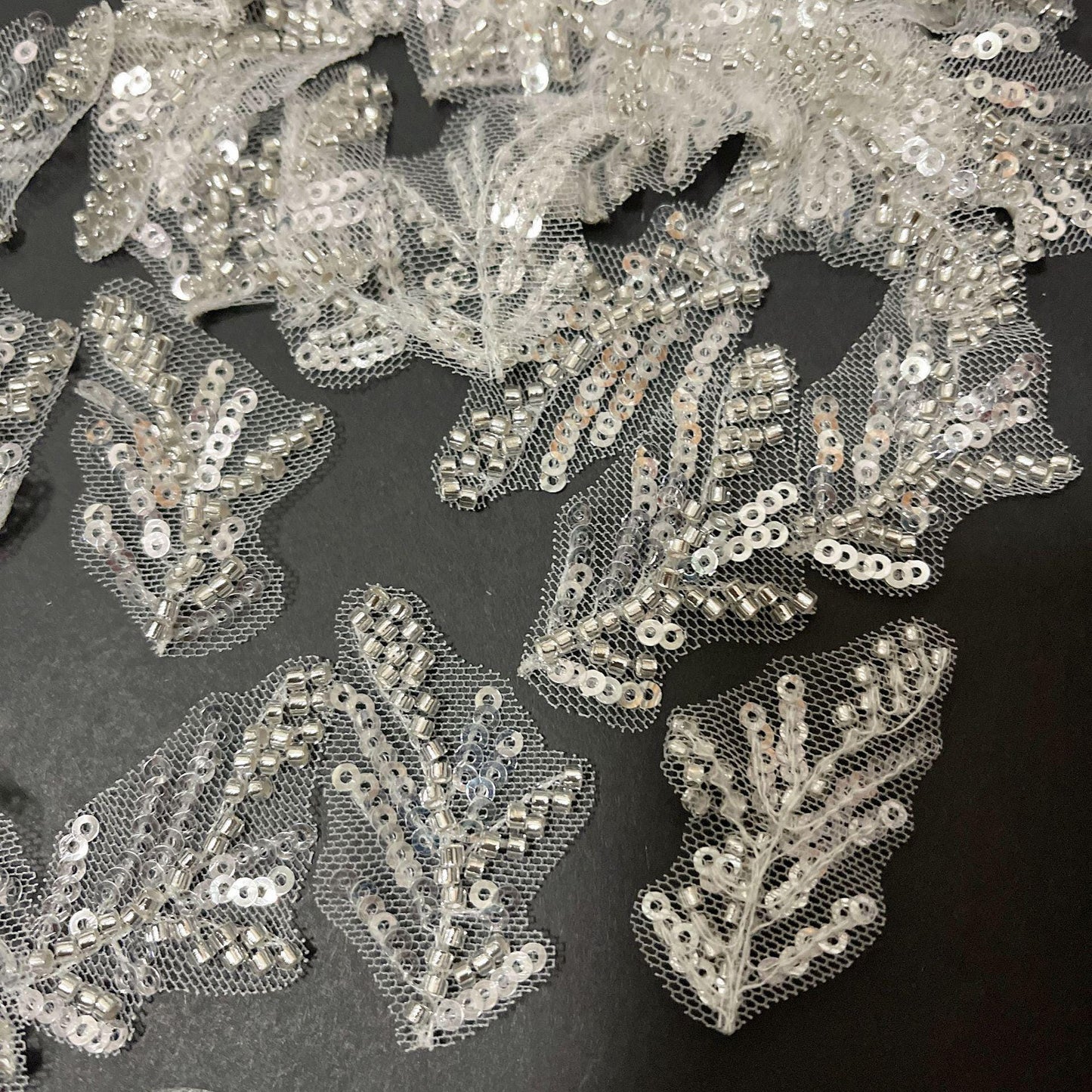 Sequin Wedding Dress Fabric: Floral Bridal Veil Material