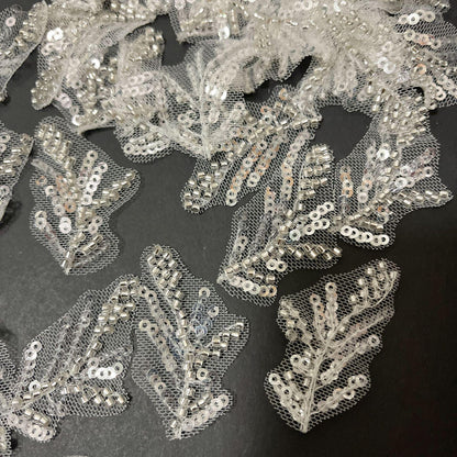 Sequin Wedding Dress Fabric: Floral Bridal Veil Material