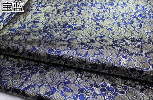 Tissu brocart pivoine métallisée : revêtement en nylon, cheongsam qipao
