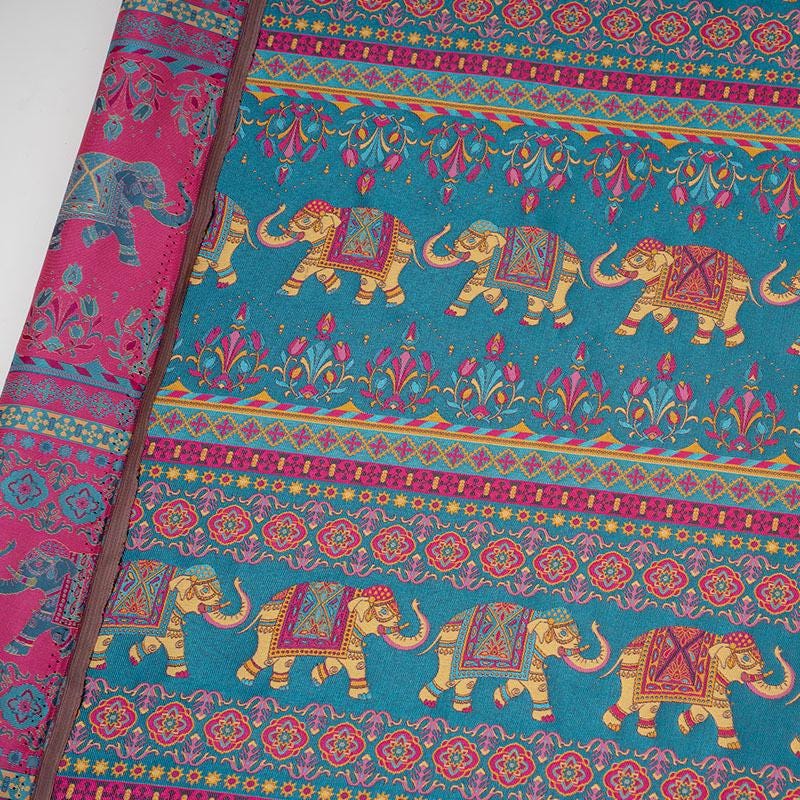 High-End Shu Brocade Fabric with Taiping Elephant Jacquard and Shu Embroidery, 59" Wide